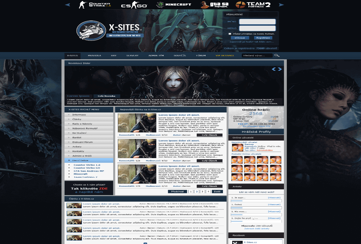 X-Sites Gaming HTML template
